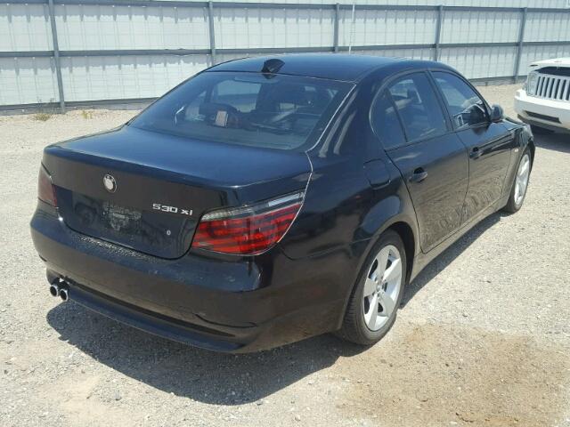 WBANF73566CG67070 - 2006 BMW 530 XI BLACK photo 4