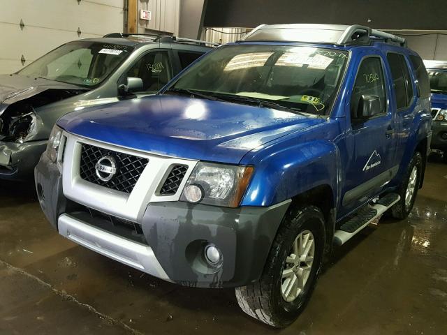 5N1AN0NW7EN812839 - 2014 NISSAN XTERRA X BLUE photo 2