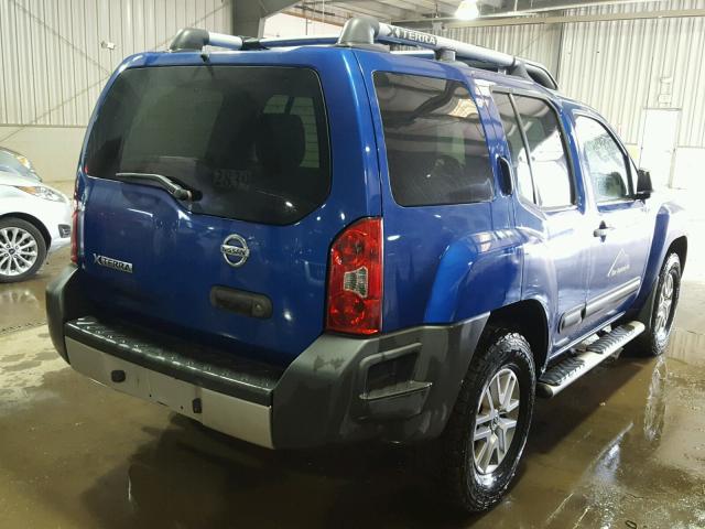 5N1AN0NW7EN812839 - 2014 NISSAN XTERRA X BLUE photo 4