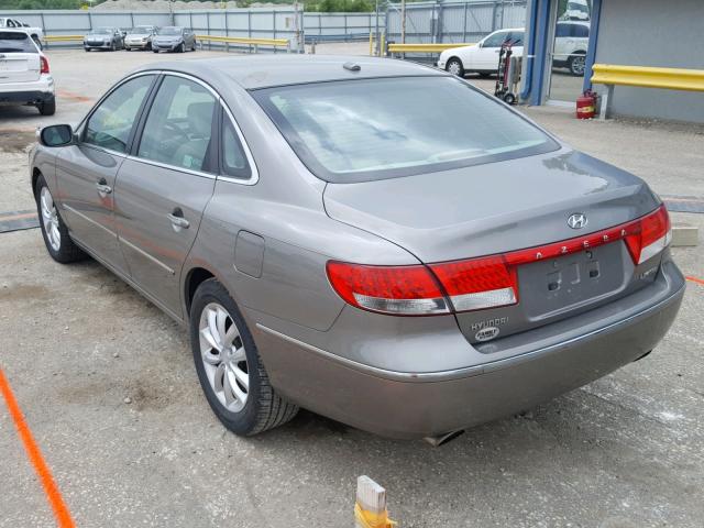 KMHFC46FX8A320335 - 2008 HYUNDAI AZERA SE GRAY photo 3