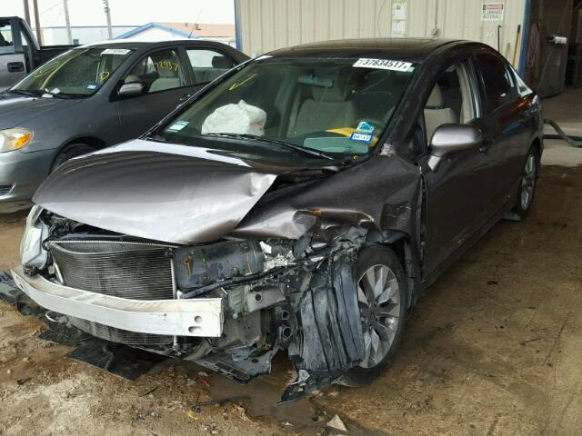 19XFA16889E012413 - 2009 HONDA CIVIC EX ნაცრისფერი ფოტო 2