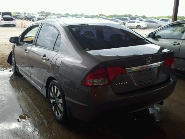 19XFA16889E012413 - 2009 HONDA CIVIC EX ნაცრისფერი ფოტო 3
