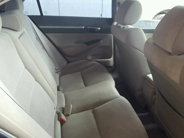 19XFA16889E012413 - 2009 HONDA CIVIC EX ნაცრისფერი ფოტო 6