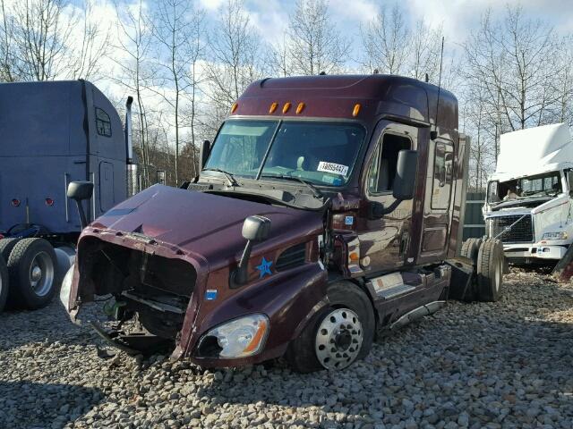 1FUJGHDV5CSBA5198 - 2012 FREIGHTLINER CASCADIA 1 BURGUNDY photo 2