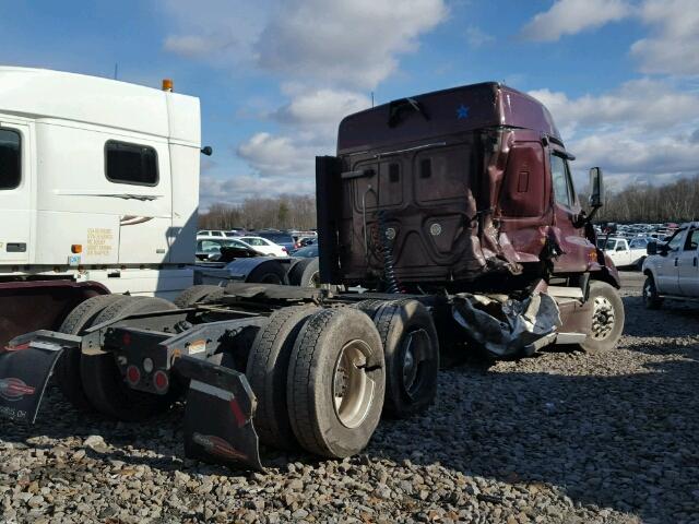 1FUJGHDV5CSBA5198 - 2012 FREIGHTLINER CASCADIA 1 BURGUNDY photo 4