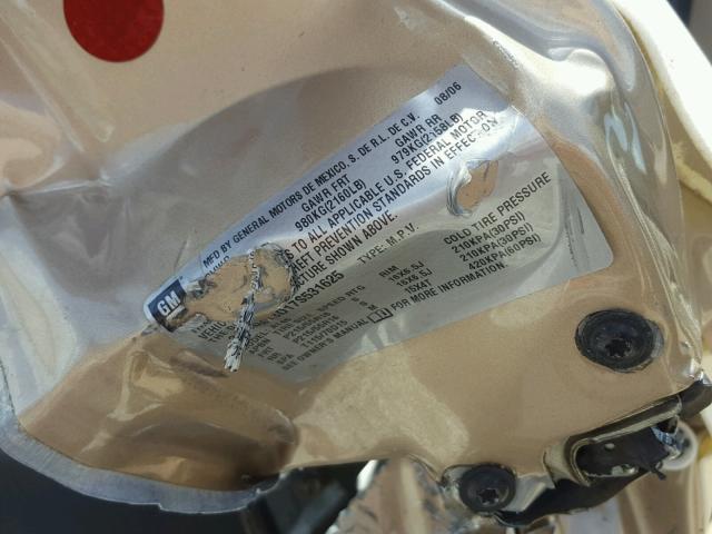 3GNDA13D17S531625 - 2007 CHEVROLET HHR LS GOLD photo 10