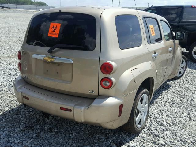 3GNDA13D17S531625 - 2007 CHEVROLET HHR LS GOLD photo 4