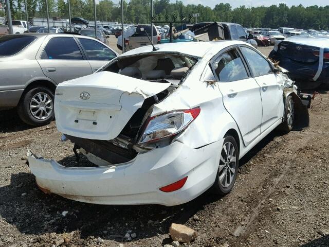 KMHCU4AE6FU822673 - 2015 HYUNDAI ACCENT GLS WHITE photo 4