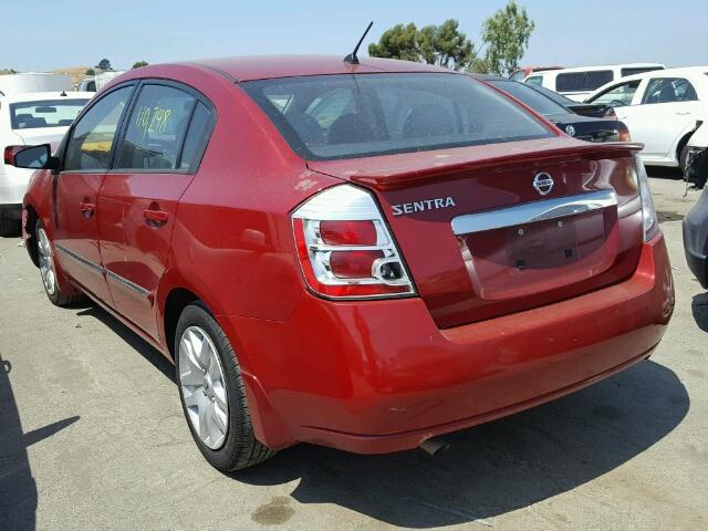 3N1AB6AP5CL621919 - 2012 NISSAN SENTRA 2.0 RED photo 3