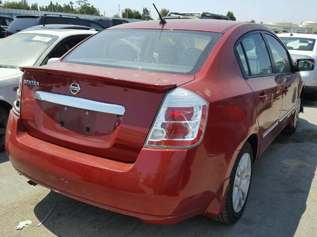 3N1AB6AP5CL621919 - 2012 NISSAN SENTRA 2.0 RED photo 4