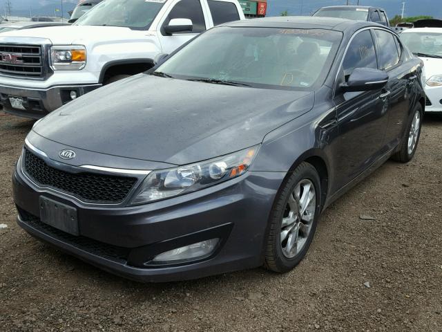 KNAGN4A7XB5102217 - 2011 KIA OPTIMA EX GRAY photo 2