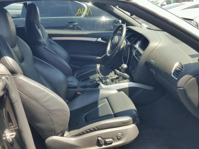 WAUVGAFH9CN007778 - 2012 AUDI S5 PRESTIG BLACK photo 5