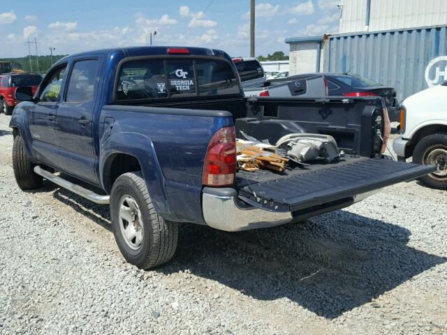 3TMJU62N75M002076 - 2005 TOYOTA TACOMA DOU BLUE photo 3