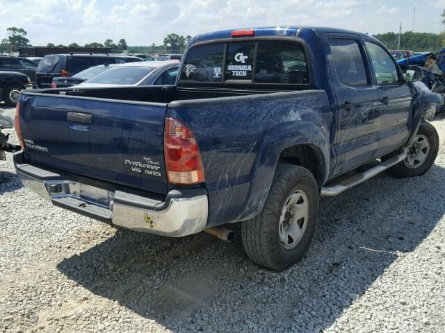 3TMJU62N75M002076 - 2005 TOYOTA TACOMA DOU BLUE photo 4