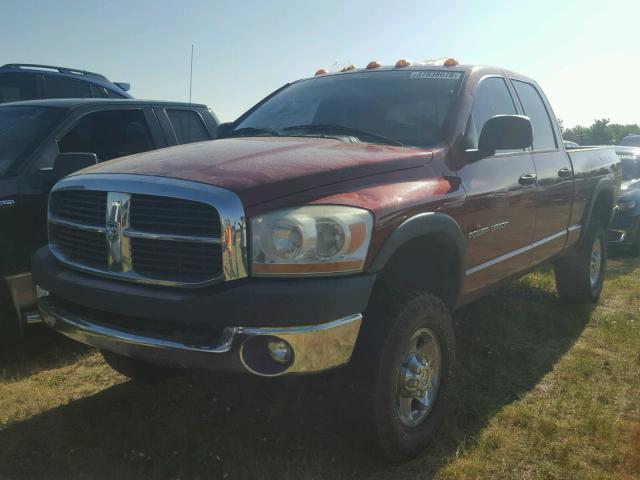3D7KS28DX6G191443 - 2006 DODGE RAM 2500 S RED photo 2