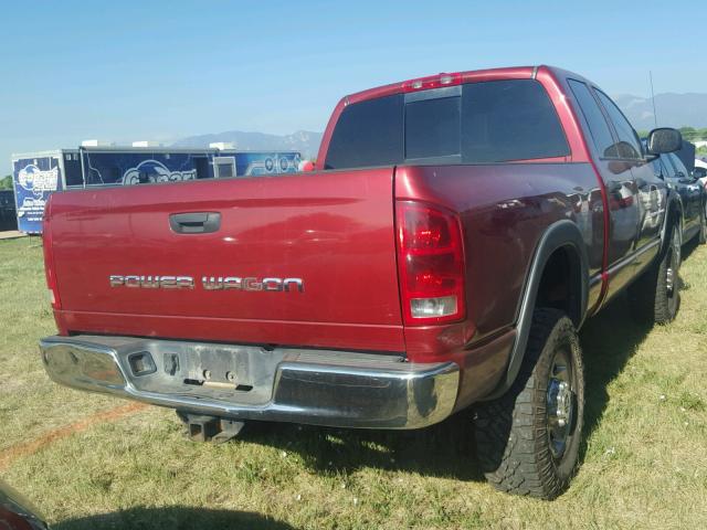 3D7KS28DX6G191443 - 2006 DODGE RAM 2500 S RED photo 4
