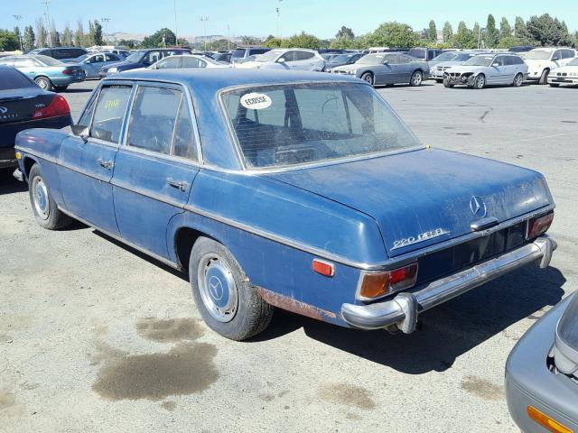 11511010278552 - 1973 MERCEDES-BENZ 220 DIESEL BLUE photo 3