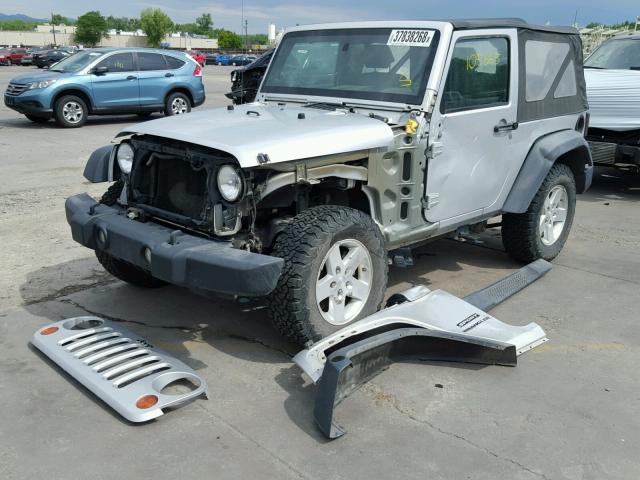1J4AA2D14AL125075 - 2010 JEEP WRANGLER S SILVER photo 2
