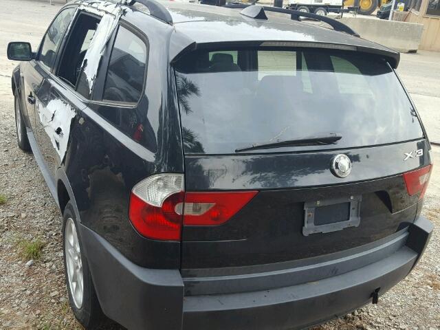 WBXPA73485WC47893 - 2005 BMW X3 2.5I BLACK photo 3