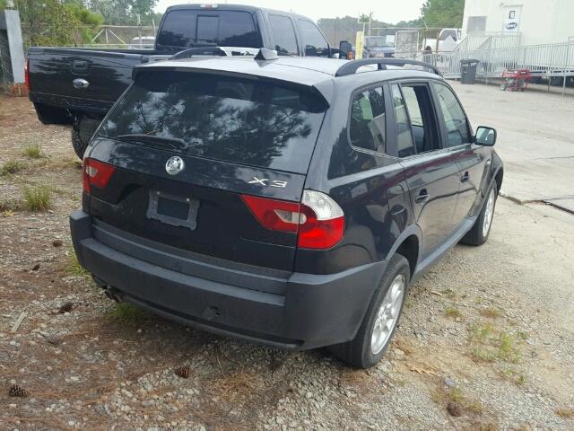 WBXPA73485WC47893 - 2005 BMW X3 2.5I BLACK photo 4