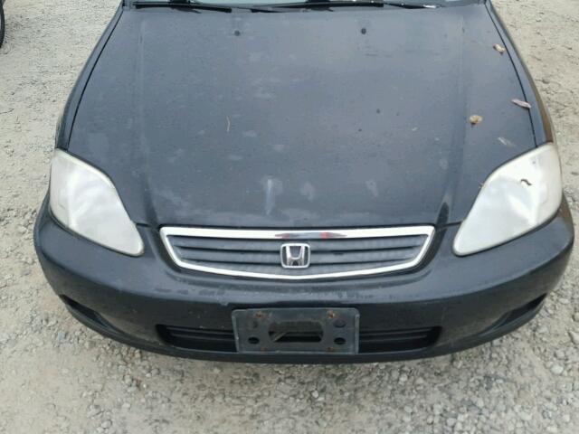 2HGEJ6576YH531028 - 2000 HONDA CIVIC LX BLACK photo 7