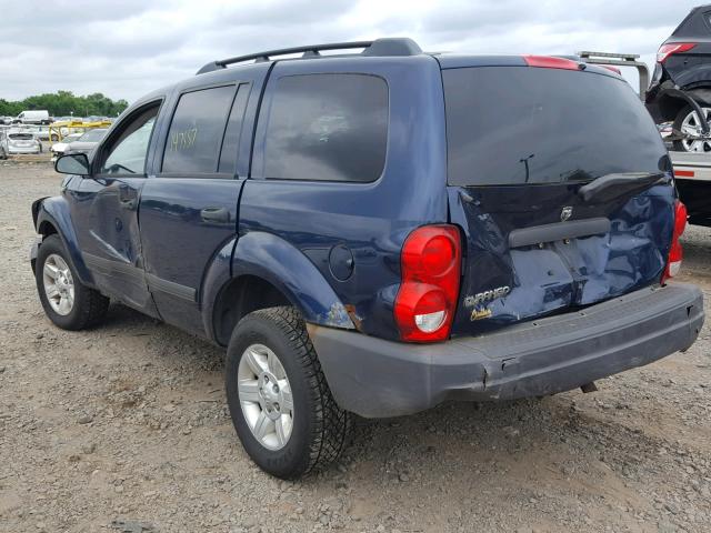 1D4HB38N55F601801 - 2005 DODGE DURANGO ST BLUE photo 3