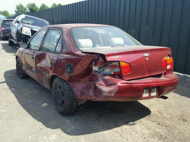 1Y1SK5282XZ439494 - 1999 CHEVROLET GEO PRIZM 红色 照片 3