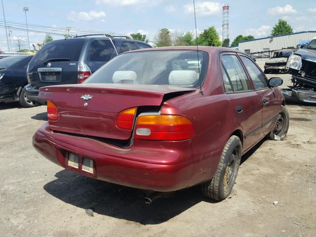 1Y1SK5282XZ439494 - 1999 CHEVROLET GEO PRIZM 红色 照片 4