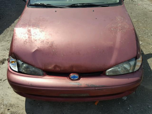 1Y1SK5282XZ439494 - 1999 CHEVROLET GEO PRIZM RED photo 7