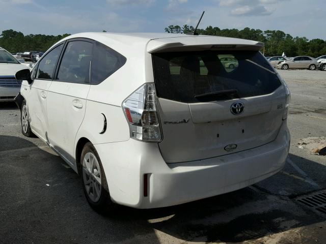 JTDZN3EU8D3266778 - 2013 TOYOTA PRIUS V WHITE photo 3