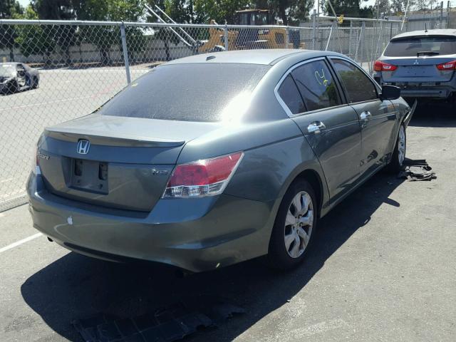 1HGCP36808A039234 - 2008 HONDA ACCORD EXL GREEN photo 4