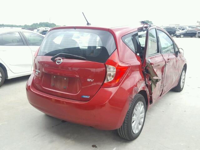 3N1CE2CP7FL353174 - 2015 NISSAN VERSA NOTE RED photo 4