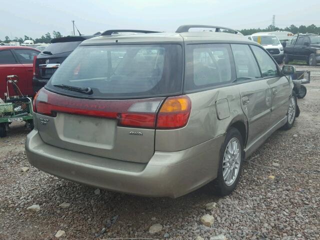 4S3BH645827310739 - 2002 SUBARU LEGACY GT GOLD photo 4