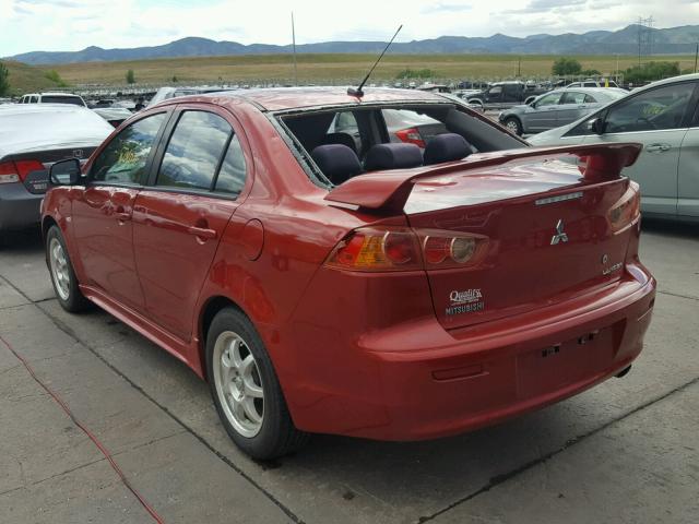 JA3AU86W49U015642 - 2009 MITSUBISHI LANCER GTS RED photo 3