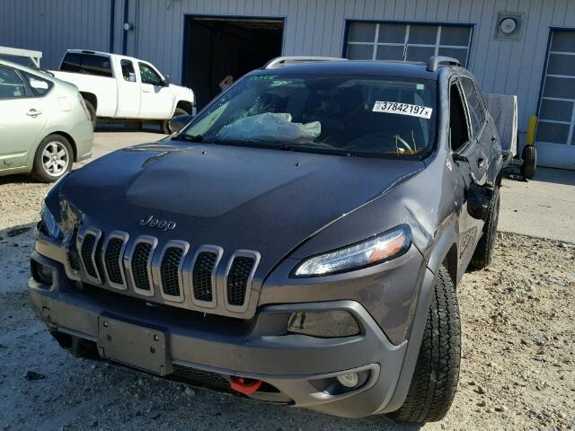 1C4PJMBS8FW510863 - 2015 JEEP CHEROKEE T GRAY photo 2