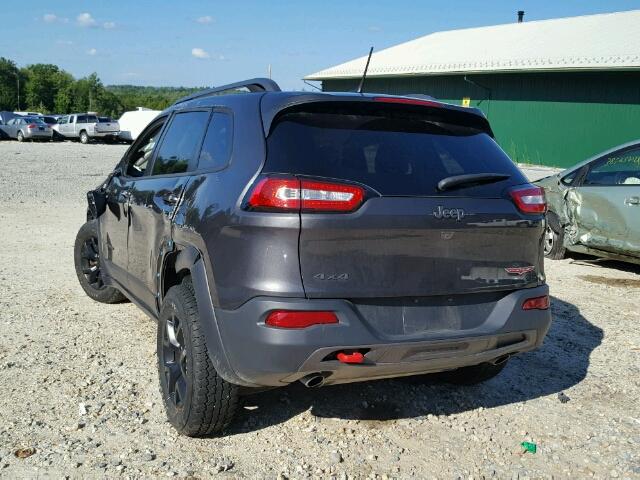 1C4PJMBS8FW510863 - 2015 JEEP CHEROKEE T GRAY photo 3