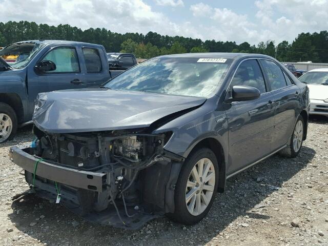 4T1BD1FK0CU062793 - 2012 TOYOTA CAMRY HYBR GRAY photo 2