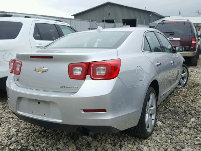 1G11J5SX0DF198941 - 2013 CHEVROLET MALIBU LTZ 银色 照片 4