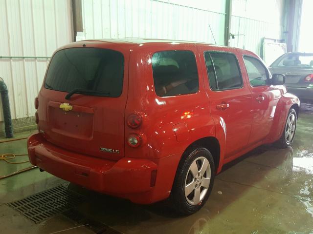 3GNCA13B39S634218 - 2009 CHEVROLET HHR LS RED photo 4