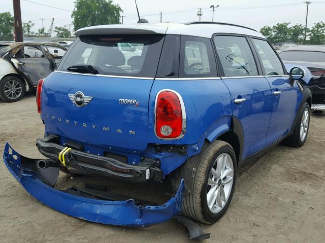 WMWZC3C53EWP29456 - 2014 MINI COOPER S C BLUE photo 4