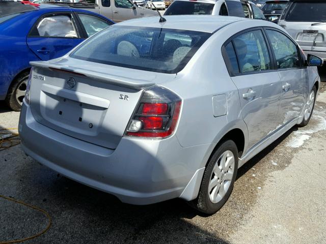 3N1AB6AP6BL663921 - 2011 NISSAN SENTRA 2.0 SILVER photo 4