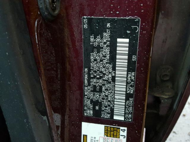 JTLKT324254020787 - 2005 TOYOTA SCION XB Bənövşəyi foto 10