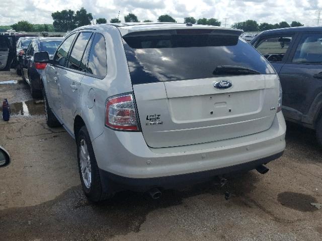 2FMDK39CX7BB44881 - 2007 FORD EDGE SEL P WHITE photo 3