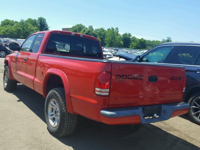 1B7GG32X82S515468 - 2002 DODGE DAKOTA SPO RED photo 3