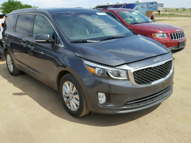 KNDMC5C11G6168909 - 2016 KIA SEDONA EX GRAY photo 1