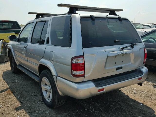 JN8DR09Y52W747386 - 2002 NISSAN PATHFINDER SILVER photo 3