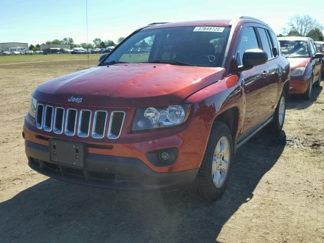 1C4NJCBA9ED865477 - 2014 JEEP COMPASS SP RED photo 2