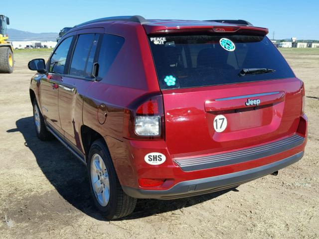 1C4NJCBA9ED865477 - 2014 JEEP COMPASS SP RED photo 3