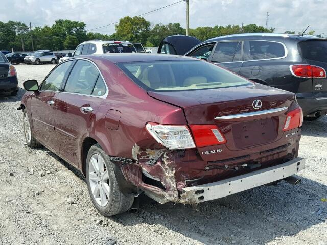 JTHBJ46G172132425 - 2007 LEXUS ES 350 RED photo 3