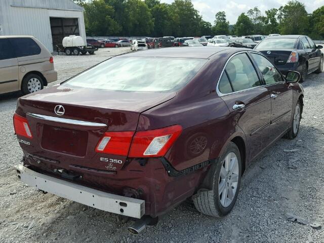 JTHBJ46G172132425 - 2007 LEXUS ES 350 RED photo 4